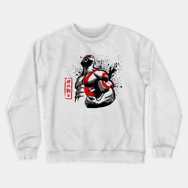 Warrior God Crewneck Sweatshirt by albertocubatas